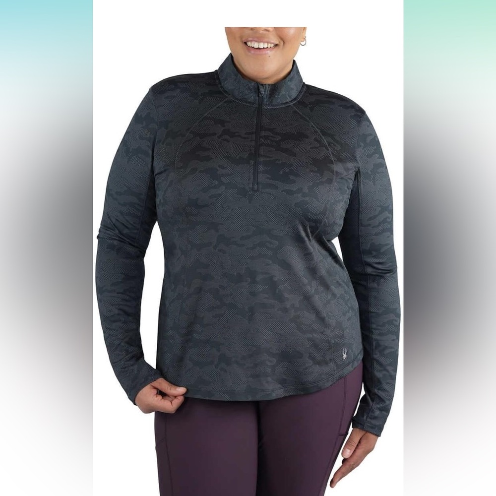 Spyder Ladies' Tech Quarter Zip Top Shirt size -XL [D-41]